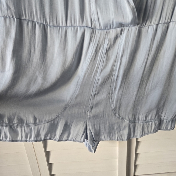 Intimately Free People Light Blue Long Sleeve Collared Loungewear Romper Size M - Picture 7 of 13